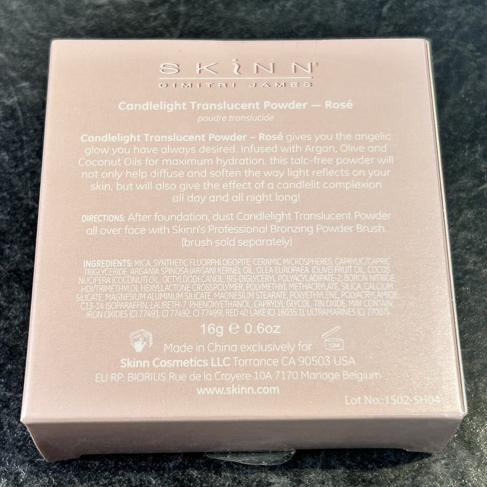 NEW Skinn Dimitri‎ James Candlelight Translucent Face Powder ROSE - Picture 8 of 8